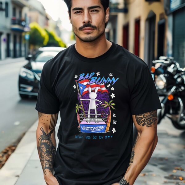WWE Backlash Latino World Order Bad Bunny Puerto Rico T Shirt 3 3