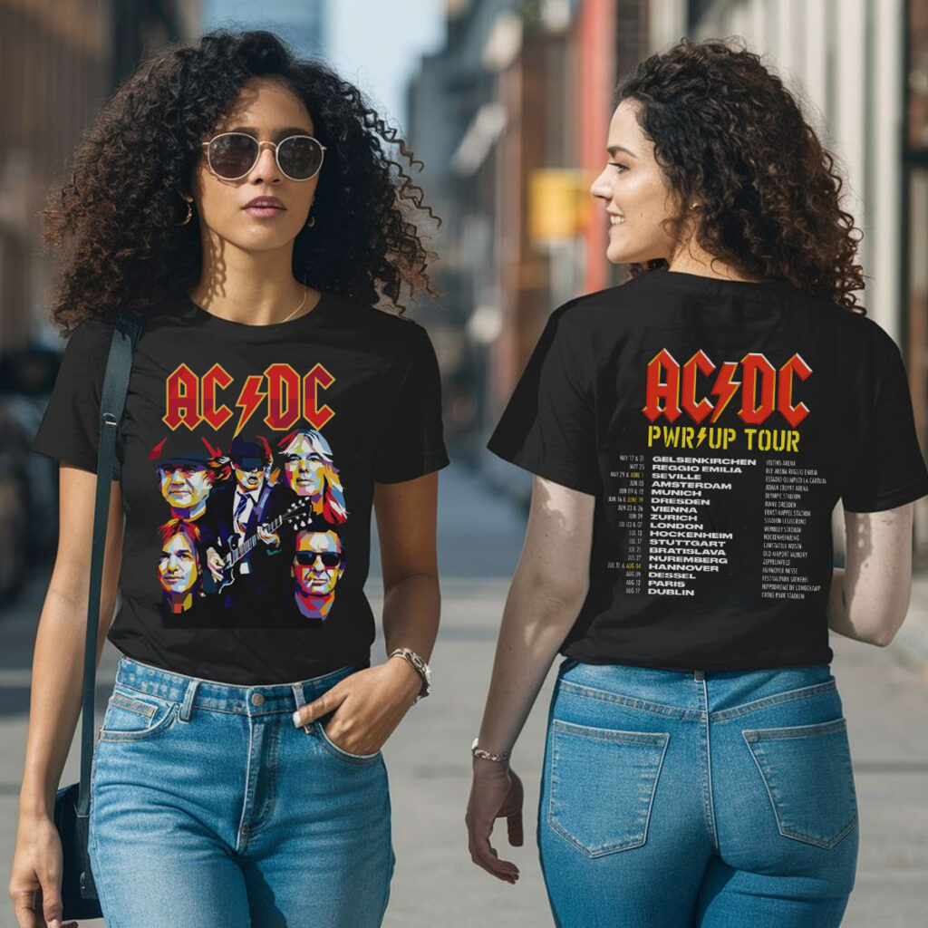 ACDC Band Pwr Up World Tour 2024 T-Shirt