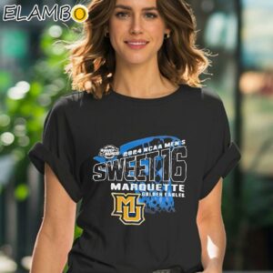 2024 NCAA Mens Sweet 16 Marquette Golden Eagles Shirt Black Shirt 41
