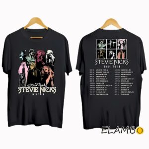 2024 Stevie Nicks Live In Concert Tour Merch T Shirt 2 Side 2 Side