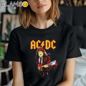 ACDC Angus Young Bloody Guitar Shirt Black Shirt Shirt