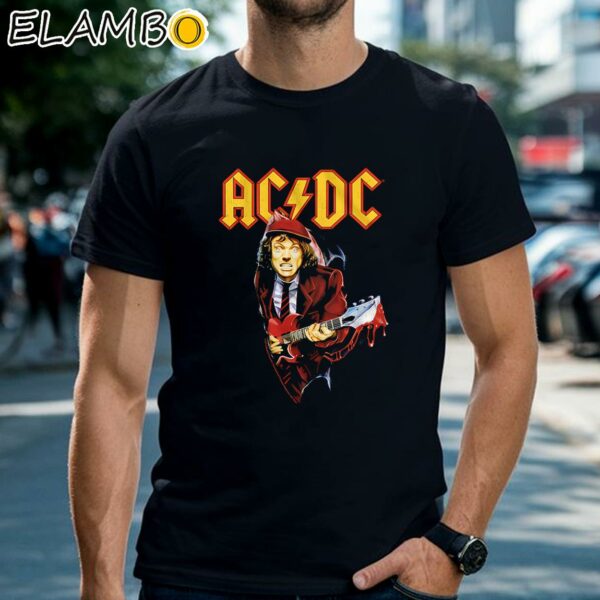 ACDC Angus Young Bloody Guitar Shirt Black Shirts Shirt