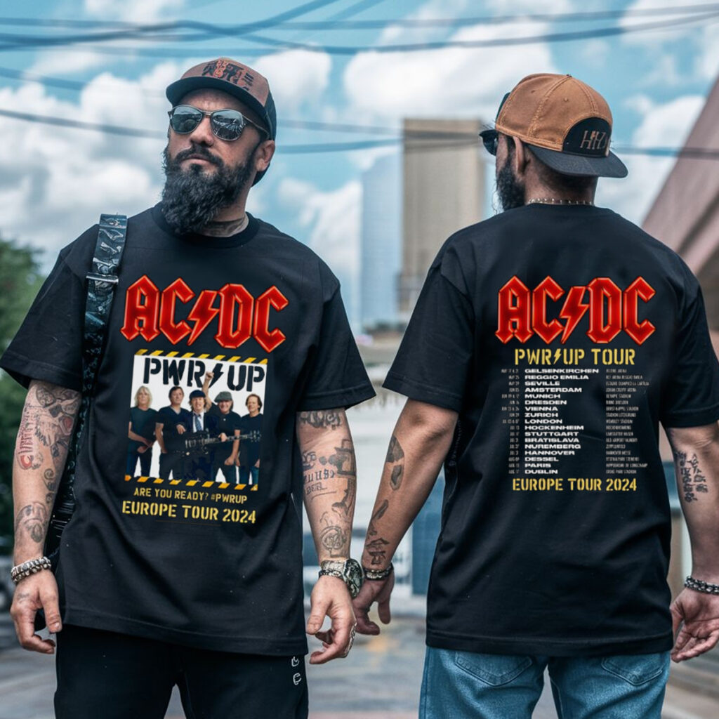 ACDC Pwrup Europe Tour 2024 T-Shirt