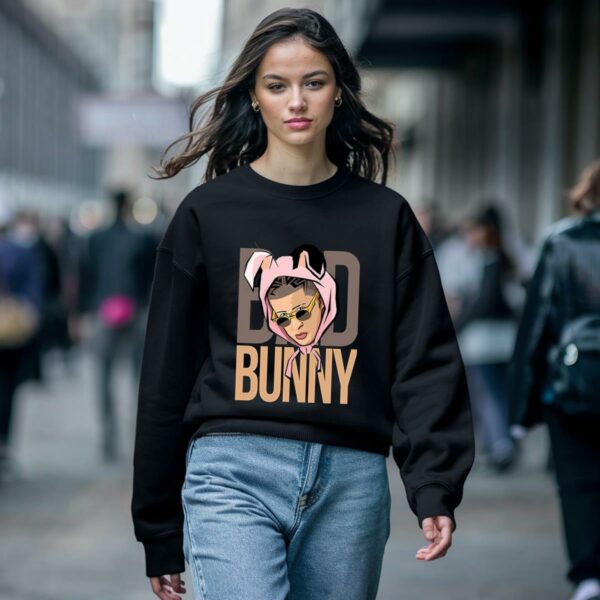 Bad Bunny Face Printed T Shirt 4 2