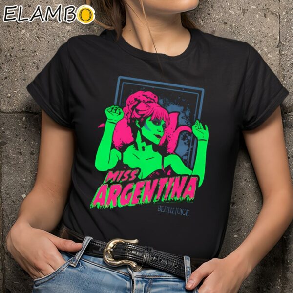 Beetlejuice Neon Miss Argentina T Shirt Black Shirts 9