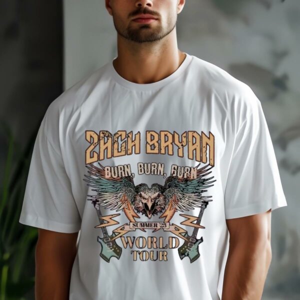 Burn Burn Burn Tour 2023 Zach Bryan Concert T Shirt 3 3