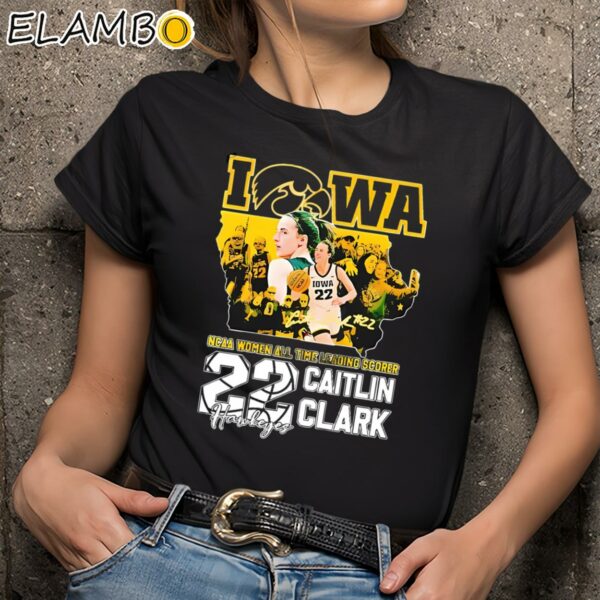 Caitlin Clark Iowa Ncaa Women All Time Leading Scorer T Shirt Black Shirts 9