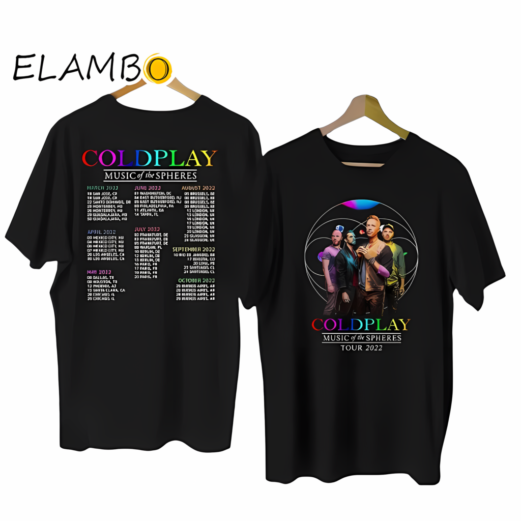 Cold Play Band Music Of The Spheres World Tour T-Shirt