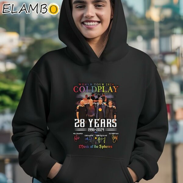 Coldplay World Tour 2024 28 Years 1996 2024 Music Of The Spheres Signatures T Shirt Hoodie 12