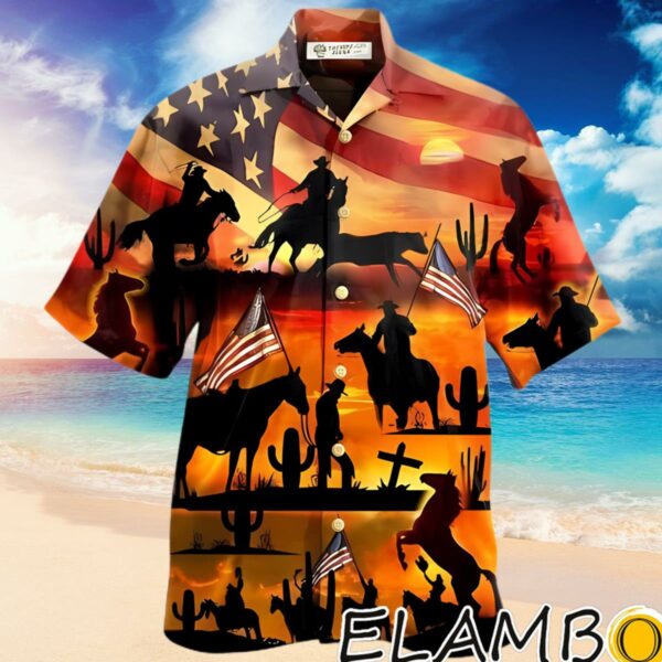 Cowboy American Love Life Sunset Western Hawaiian Shirt Hawaiian Hawaiian