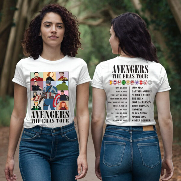 Disney Avengers Marvels Captain America Hulk Iron Man Thor Hero The Eras Tour T Shirt 4