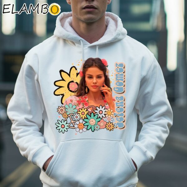 Flower Selena Gomez White Shirt Hoodie 36