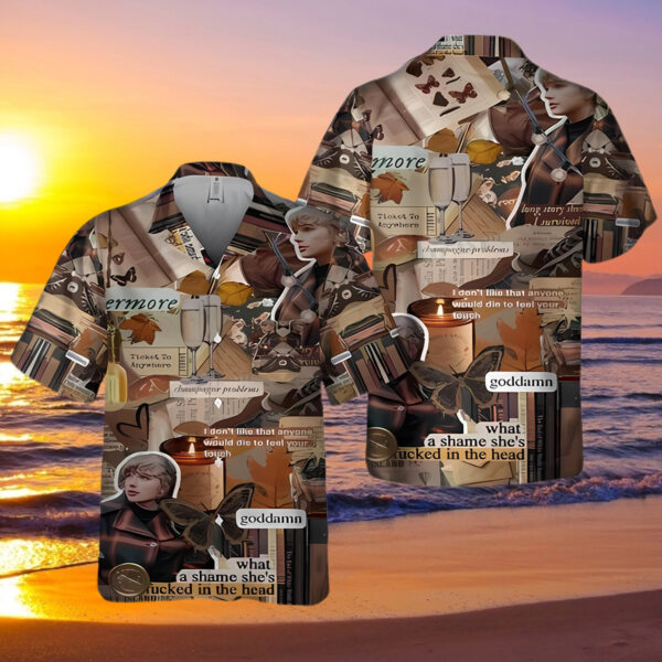 Goddamn Evermore Taylor Swift Hawaiian Shirt 2