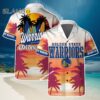 Golden State Warriors Team Logo Pattern Sunset Tropical Hawaiian Shirt Hawaiian Hawaiian