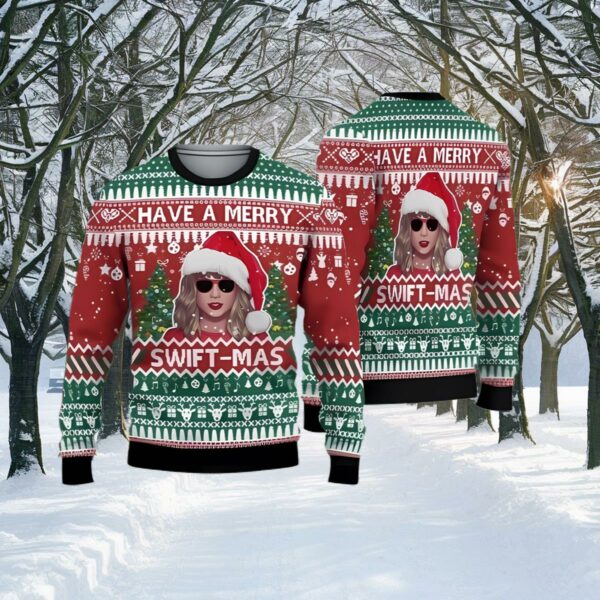 Have A Merry Christmas Taylor Swift Ugly Christmas Sweater 3 4