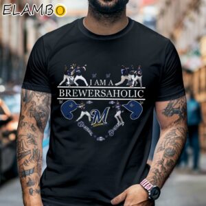 I Am A Brewersaholic Milwaukee Brewers Shirt Black Shirt 6