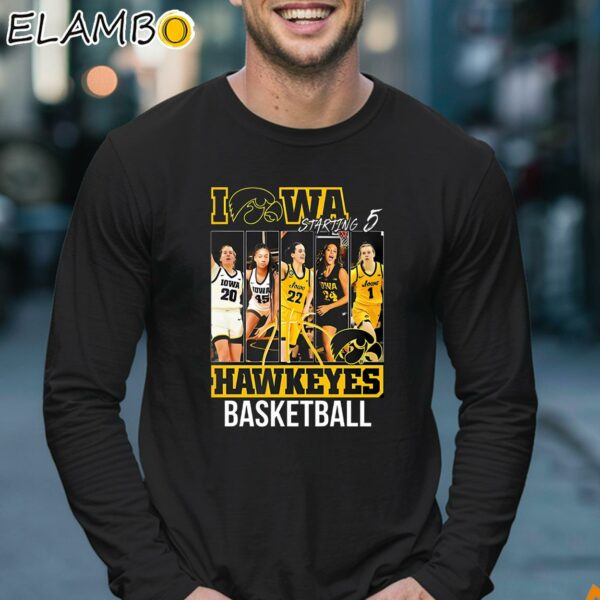 Iowa Hawkeyes Womens Basketball Starting 5 T shirt Longsleeve 17