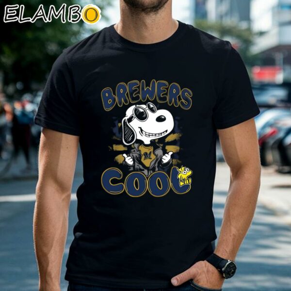 MLB Milwaukee Brewers Cool Snoopy Shirt Black Shirts Shirt