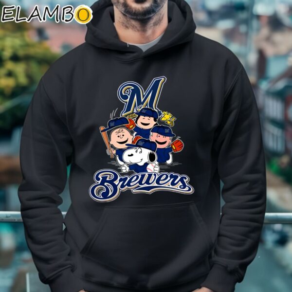 MLB Milwaukee Brewers Snoopy Charlie Brown Woodstock Shirt Hoodie 4