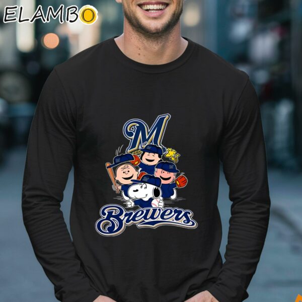 MLB Milwaukee Brewers Snoopy Charlie Brown Woodstock Shirt Longsleeve 17
