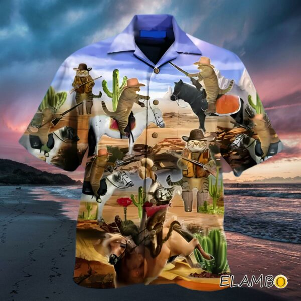 Meowdy Cowboy Western Cat Unisex 3D Hawaiian Shirt Aloha Shirt 8