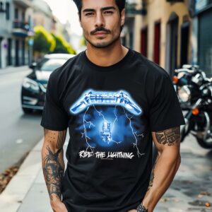 Metallica Ride The Lightning T Shirt Blue 1 3