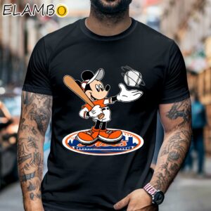 Mickey Disney MLB New York Mets Cheerful Shirt Black Shirt 6