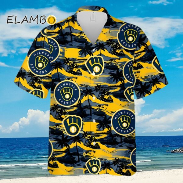 Milwaukee Brewers Sea Island Pattern Hawaiian Shirt Aloha Shirt Aloha Shirt