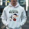 Milwaukee Brewers Snoopy And Charlie Brown Woodstock Walking Shirt Hoodie 36
