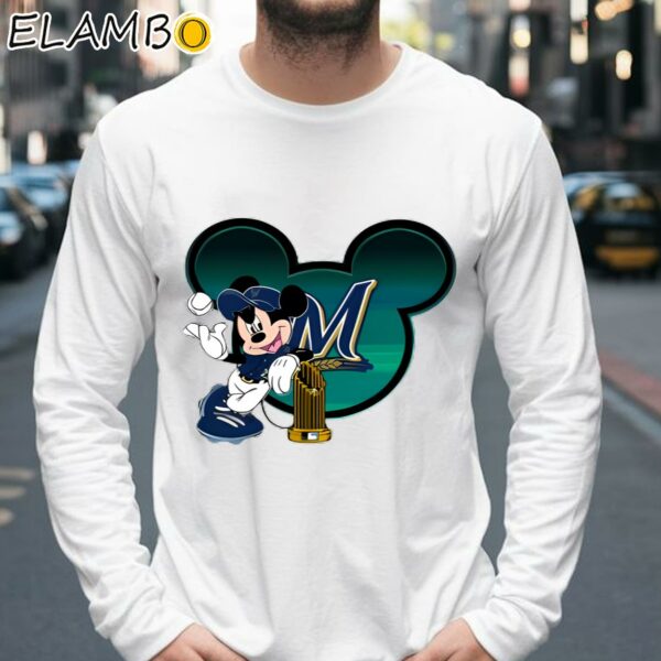 Milwaukee Brewers The Commissioners Trophy Mickey Mouse Disney T Shirt Longsleeve 39
