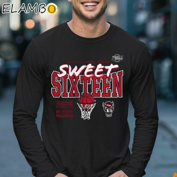 NC State Wolfpack 2024 NCAA Tournament March Madness Sweet 16 Fast Break T Shirt Longsleeve 17