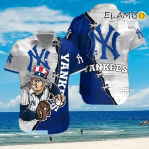 New York Yankees Vintage Hawaiian Shirt For Summer Beach
