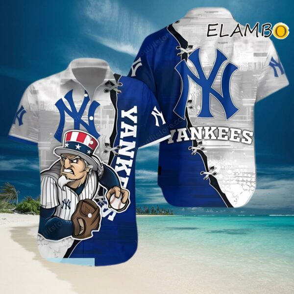 New York Yankees Vintage Hawaiian Shirt For Summer Beach Hawaiian Hawaiian
