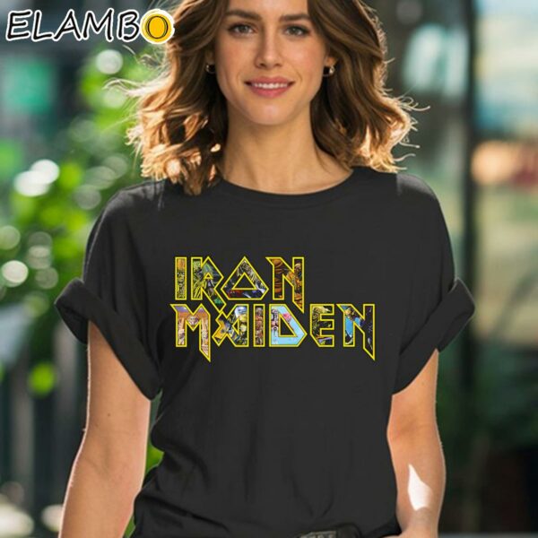 Officially Iron Maiden Eddie Logo Black T-shirt
