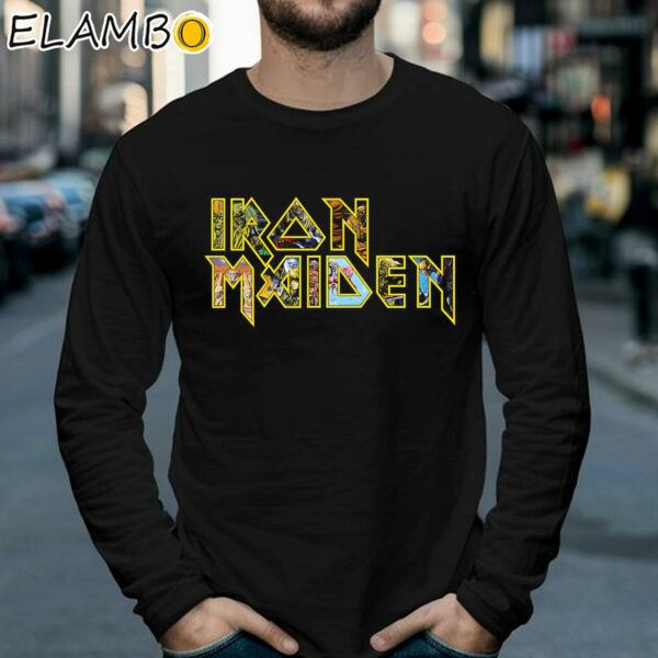 Officially Iron Maiden Eddie Logo Black T shirt Longsleeve 39