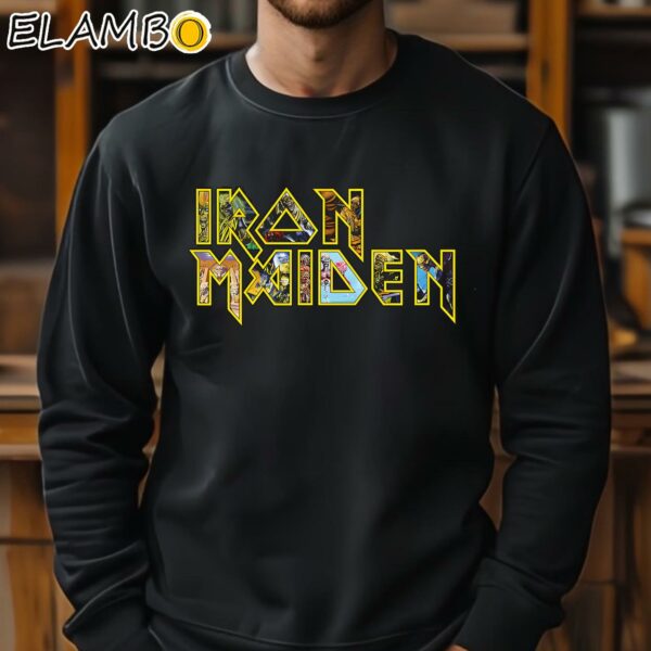 Officially Iron Maiden Eddie Logo Black T shirt Sweatshirt 11