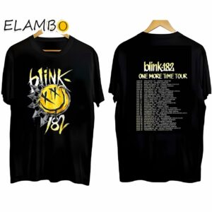 One More Time Blink 182 2024 Tour Shirt Band Fan World Black Shirt Black Shirt