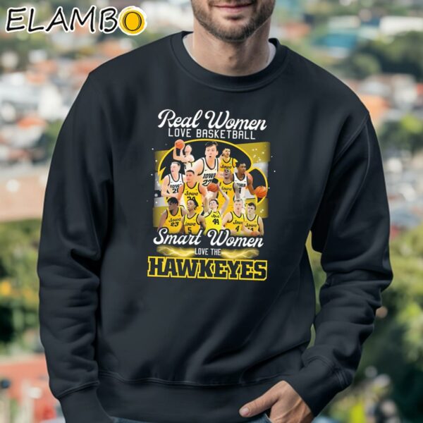 Real Women Love Basketball Smart Women Love Iowa Hawkeyes NCAA T Shirt Sweatshirt 3