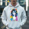 Selena Gomez In White Shirt Hoodie 36