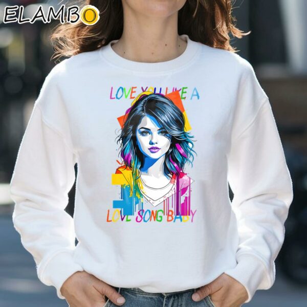 Selena Gomez In White Shirt Sweatshirt 31