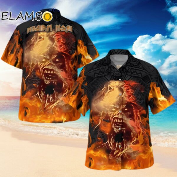 Skull Iron Maiden Metal Flame Hawaiian Shirt Hawaiian Hawaiian