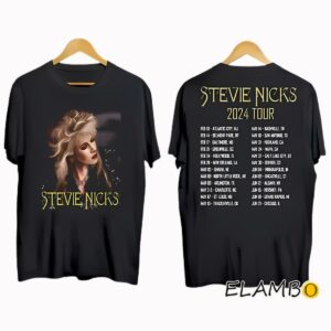 Stevie Nicks 2024 Live In Concert Graphic Tee T Shirt 2 Side 2 Side