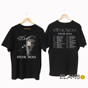 Stevie Nicks 2024 Tour In Concert Graphic Tee Shirt 2 Side 2 Side
