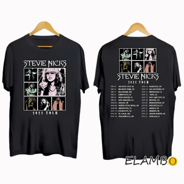 Stevie Nicks Live In Concert Tour Merch 2024 T Shirt 2 Side 2 Side