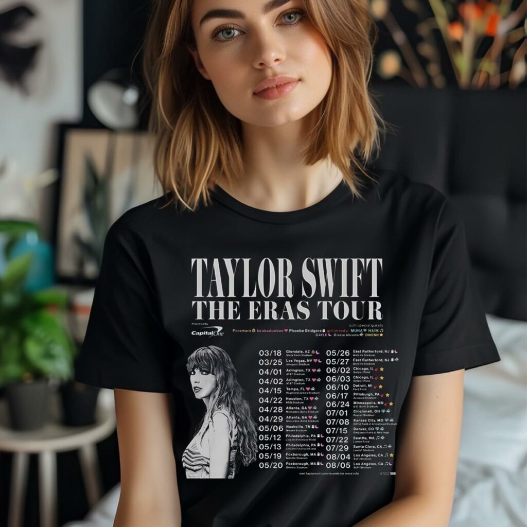 Taylor Swift The Eras Tour Photo Black Shirt Vintage