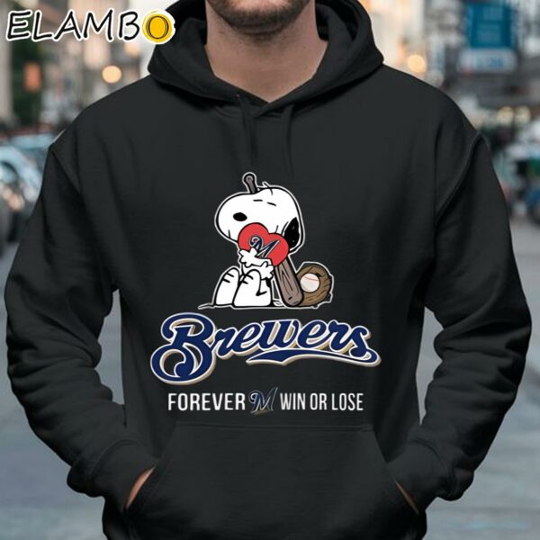 The Peanuts Snoopy Forever Win Or Lose Milwaukee Brewers Shirt Hoodie 37