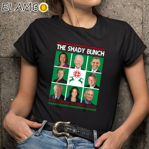 The Shady Bunch Pelosi Biden Obama Kamala Ugly Christmas T Shirt Black Shirts 9