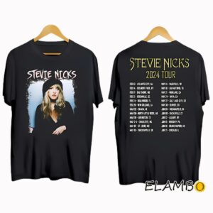 Vintage 2024 Stevie Nicks Tour Live In Concert T Shirt 2 Side 2 Side