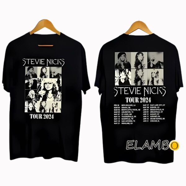 Vintage 90s Stevie Nicks Tour 2024 Graphic Tee Shirt 2 Side 2 Side