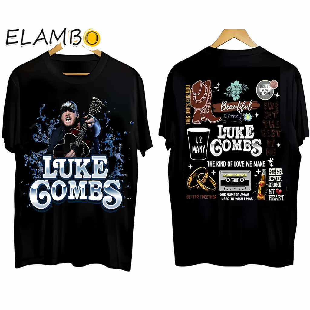 Vintage Luke Combs 2024 Tour Growing Up and Getting Old T Shirt